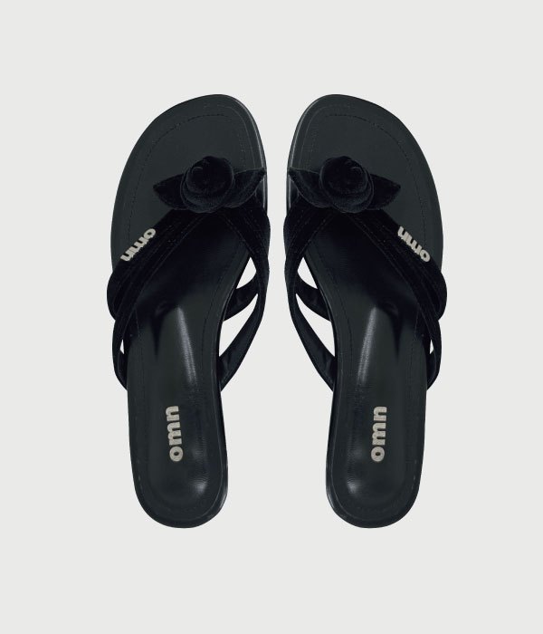 omn rose velvet sandal [black] 20% 72hr release sale 5월 30일 순차발송