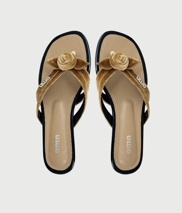 omn rose velvet sandal [beige] 05.14 13:00pm release